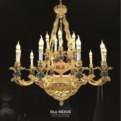 ĐÈN CHÙM XI MẠ VÀNG 24K -   CNQT - 200